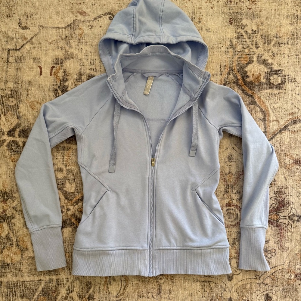 Athleta Pale Blue Full-Zip Triumph Hoodie